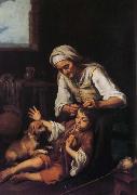 Bartolome Esteban Murillo The old woman and a child oil painting